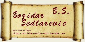 Božidar Sedlarević vizit kartica